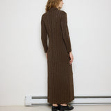 Francesca for Damon Dress, made in Italy, 15.5-inch shoulders, 58-inch length, 23-inch sleeves. Model is 5'11"