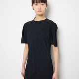 Jil Sander dress, made in Italy, European size 40, 49-inch length, 57% acetate, 43% viscose. Model is 5'9"
