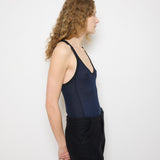 Sonia Rykiel Body, size 38, 61% viscose, 27% cotton, 11% linen, 1% elastane. Model is 5'11", very good condition.