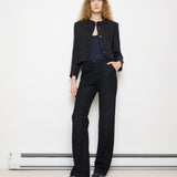 Jaeger Jacket, 20-inch length, 15-inch shoulders, wool-acrylic blend. Model is 5'11", very good condition