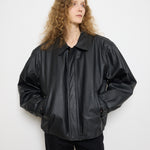 Caribou Creek Leather Jacket, 26-inch length, 22-inch dropped shoulder, 24.5-inch sleeves, size XXL, model 5'11"