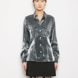 Discover the Bora Bora Blouse – a lightweight, 70% rayon, 30% polyester blouse in very good condition. Size S, designed for effortless styling. Modeled by someone 5'9" tall.