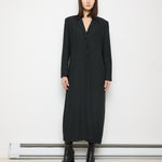 Fattaneh Bahari Coat, 51-inch length, 15-inch shoulders, size 14. Model is 5'9", in good condition