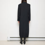 Fattaneh Bahari Coat, 51-inch length, 15-inch shoulders, size 14. Model is 5'9", in good condition
