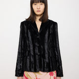 The Limited Faux Fur Jacket, 24-inch length, 15-inch shoulders, 24-inch sleeves. Model is 5'9", in very good condition