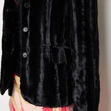 The Limited Faux Fur Jacket, 24-inch length, 15-inch shoulders, 24-inch sleeves. Model is 5'9", in very good condition