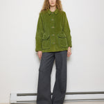 L.L. Bean Green Jacket, size L, 28-inch length, 15.5-inch shoulders, 23-inch sleeves. Model is 5'11", good condition 