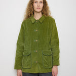 L.L. Bean Green Jacket, size L, 28-inch length, 15.5-inch shoulders, 23-inch sleeves. Model is 5'11", good condition 