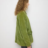 L.L. Bean Green Jacket, size L, 28-inch length, 15.5-inch shoulders, 23-inch sleeves. Model is 5'11", good condition 