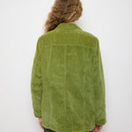 L.L. Bean Green Jacket, size L, 28-inch length, 15.5-inch shoulders, 23-inch sleeves. Model is 5'11", good condition 