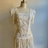 Vintage Lace Knee Length Dress