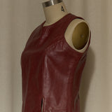 Jazmin Chebar Burgundy Leather Top