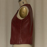 Jazmin Chebar Burgundy Leather Top