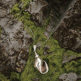 Vintage Sterling Silver Shell Necklace