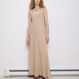 Spiagel Linen Dress, 60-inch length, size 12, suggested M–L. 100% linen. Model is 5'11", very good condition