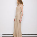 Spiagel Linen Dress, 60-inch length, size 12, suggested M–L. 100% linen. Model is 5'11", very good condition