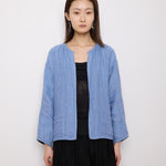 Reversible Blue Jacket, 22-inch length, 22-inch sleeves, 17-inch shoulders. Suggested size S–M. Good vintage condition