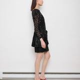 Black Sequent Dress with Bow