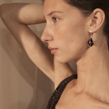 Vintage Sterling Silver Amber Drop Earrings