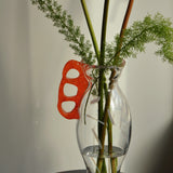 MODERN VINTAGE Guta Glass Vase Red Handle