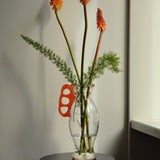 MODERN VINTAGE Guta Glass Vase Red Handle