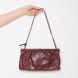 Maroon Leather Clutch