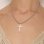 Discover the Cross on Chain – an 18-inch necklace featuring a finely crafted cross pendant, perfect for everyday elegance and faith expression.