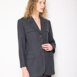 Wool Vintage Striped Blazer