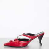 Prada Red Shoes in good condition with some signs of wear, size 38, featuring a timeless and elegant design