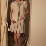 Vintage Valentino Spa Embroidered Ramie Blouse