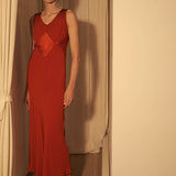 Vintage Red Dress with Embellishment