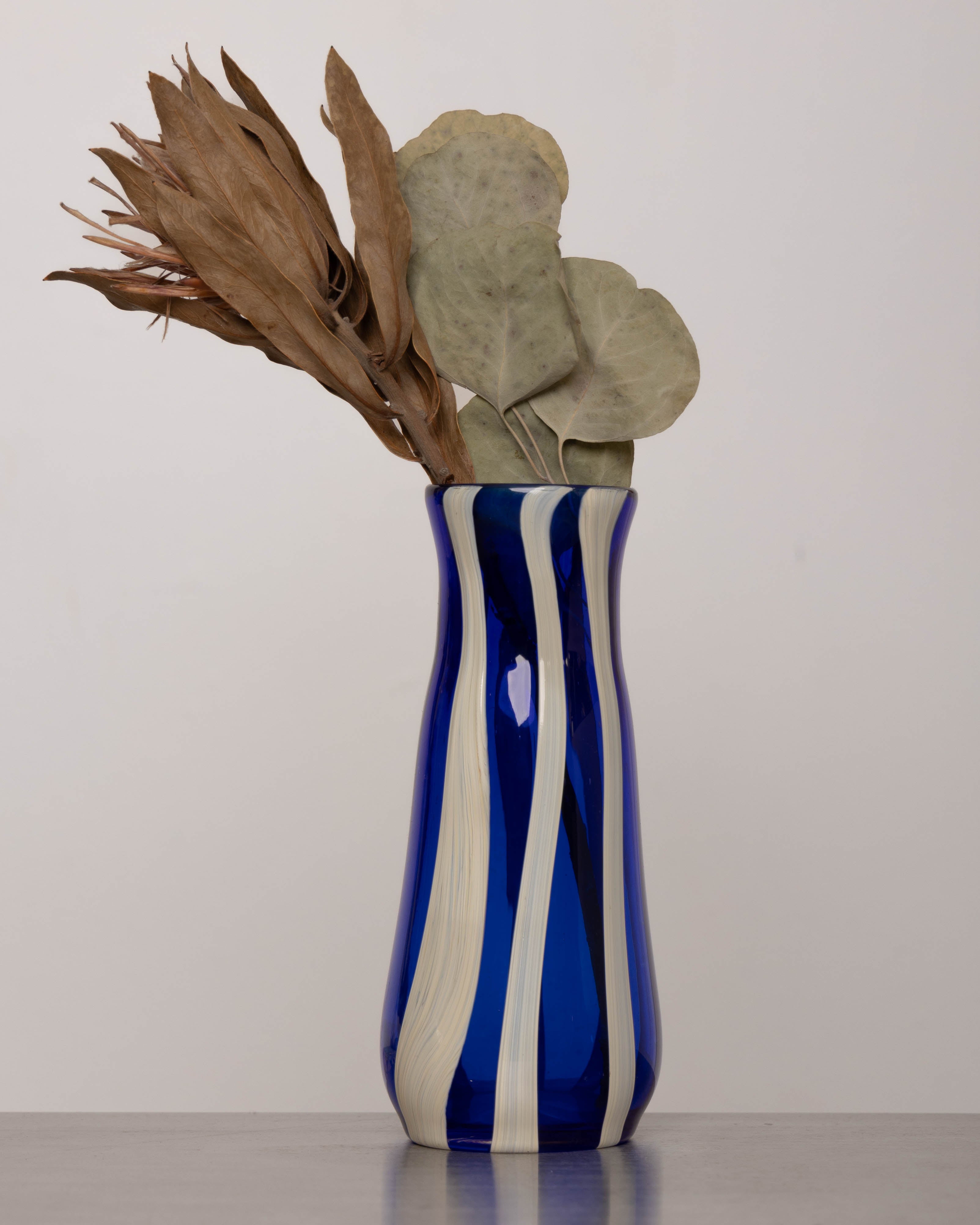 YAKUSH STRIPS Vase Blue - KHATA