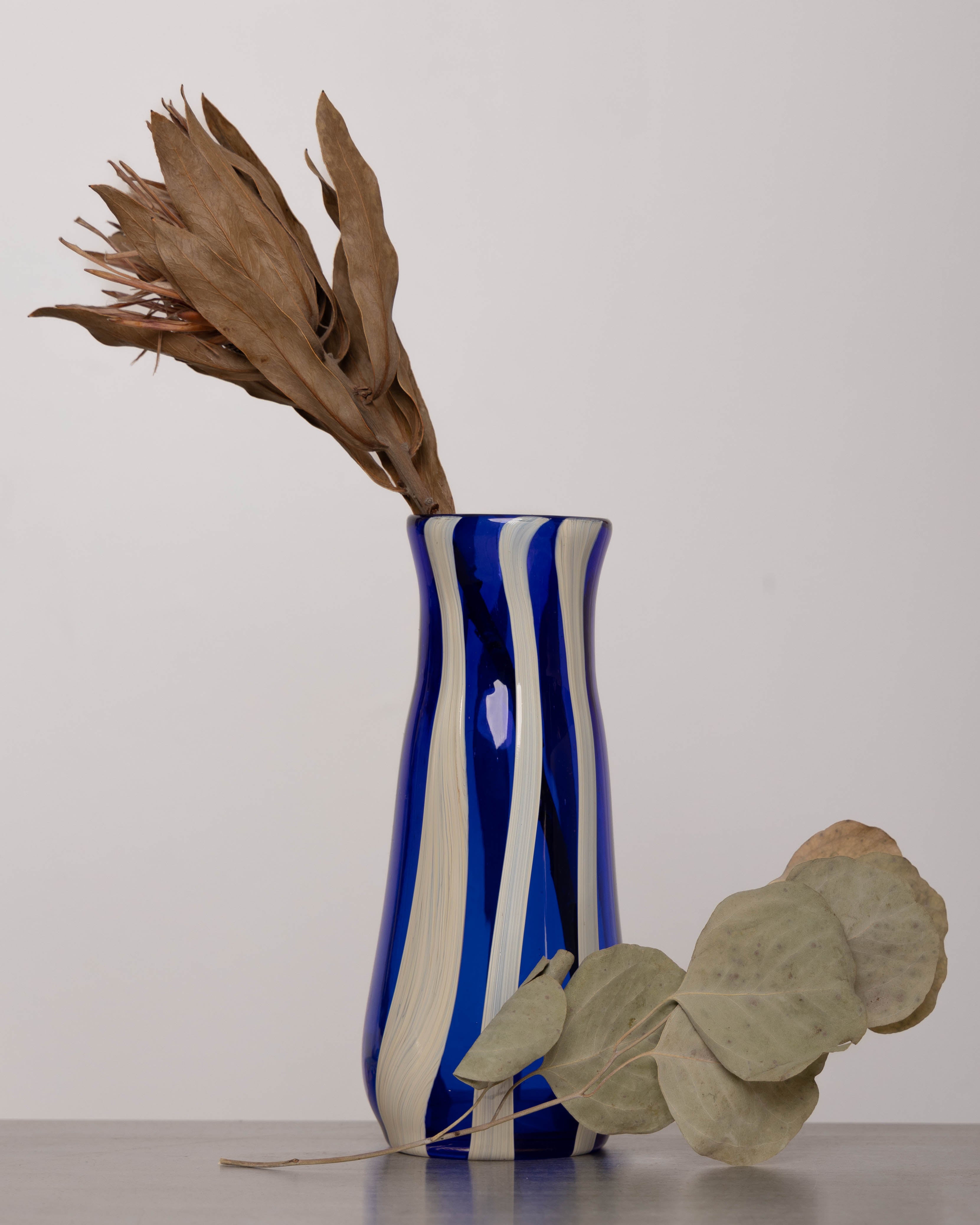 YAKUSH STRIPS Vase Blue - KHATA