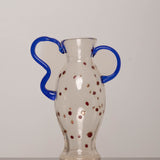 HALUZKA MODERN VINTAGE Guta Glass Vase Speckle Pattern - KHATA