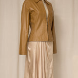 Rampage Tailored Tan Leather Jacket