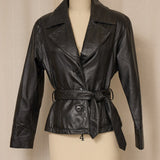 Wilsons Black Leather Fitted Jacket