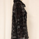 Fur Jacket with Leather Trim