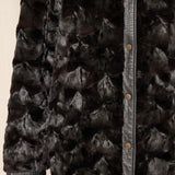 Fur Jacket with Leather Trim